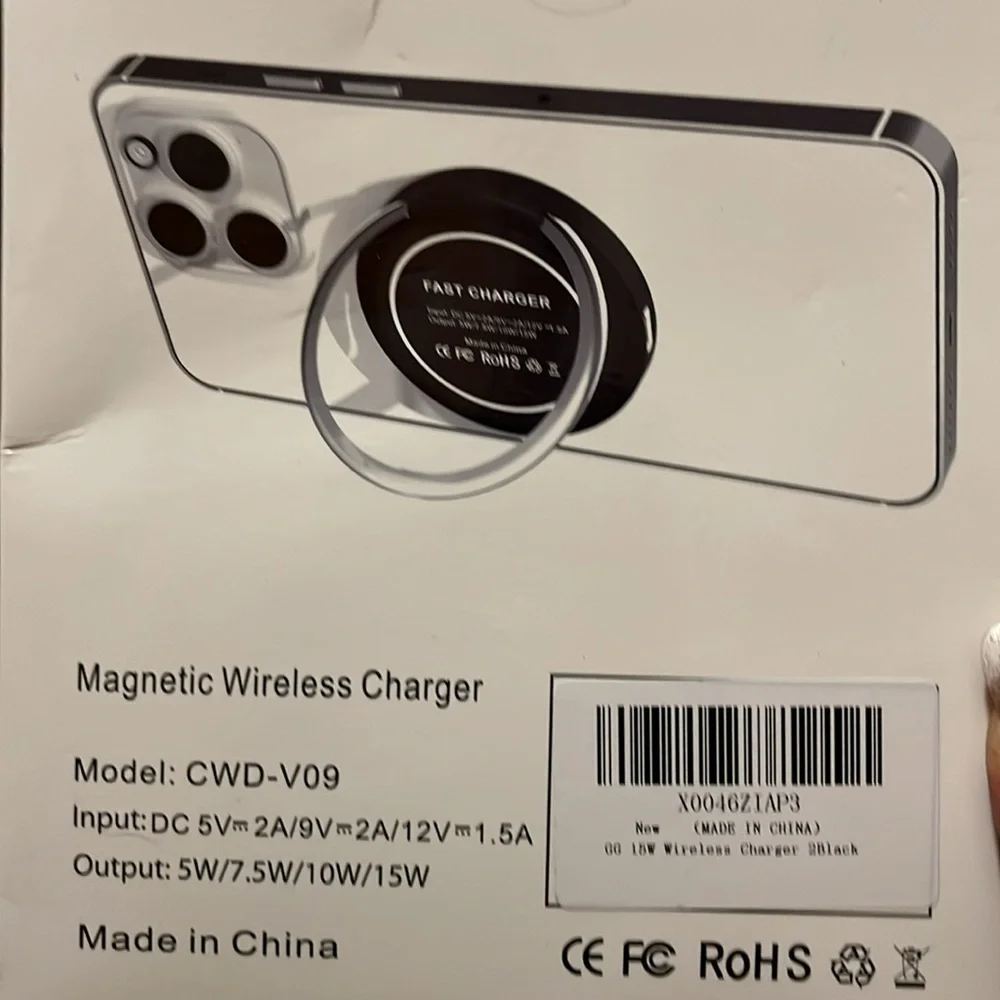 Magnetic Wireless Charger 2 Pack - Black and White